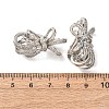 Brass Micro Pave Cubic Zirconia Twister Clasps KK-K422-11P-3