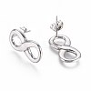 304 Stainless Steel Stud Earrings EJEW-I235-09-3