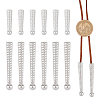 12Pcs 2 Styles Alloy Cord Ends FIND-FH0008-98-1