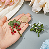 2Pcs 2 Styles Flower Enamel Pins JEWB-FH0002-89-3