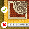 Wooden Square Frame Crochet Ruler DIY-WH0537-007-3