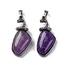 Natural Amethyst Pendants G-K338-42AS-08-1