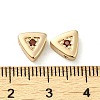 Real 18K Gold Plated Brass Micro Pave Cubic Zirconia Bead KK-H455-08G-02-3