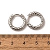 Non-Tarnish 304 Stainless Steel Grooved Hoop Earrings EJEW-M218-01A-P-3