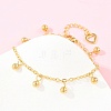 304 Stainless Steel Charm Bracelets BJEW-D458-02G-1
