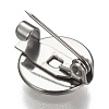 Tarnish Resistant 304 Stainless Steel Brooch Base Settings STAS-F191-04P-10mm-2