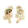 Rack Plating Brass Micro Pave Cubic Zirconia Pendants LS-ZIRC-C035-01G-01-2