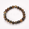 Natural Dendritic Jasper Beaded Stretch Bracelets BJEW-Q692-55-10mm-1