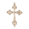 Alloy Rhinestone Big Pendants RB-J112-28KCG-2