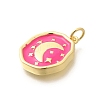 Rack Plating Brass Enamel Pendants KK-L225-029G-02-2