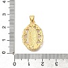 Rack Plating Brass with Cubic Zirconia Pendants KK-Z086-33G-06-3