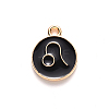 Alloy Enamel Pendants X-ENAM-S124-01B-08G-2