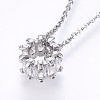 304 Stainless Steel Pendant Necklaces NJEW-H486-18P-2