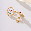 Elegant Alloy Enamel Flower Stud Earrings VA1196-3