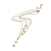 Golden 304 Stainless Steel Cable Chains Double Layer Necklace LS-NJEW-Z027-01A-1