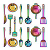 Biyun 14Pcs Rainbow Color Alloy Pendants FIND-BY0001-19-11