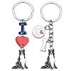 WEWAYSMILE 2 pcs Dog Keychain Car Keychain Pet Pendant Key-Ring Lovely Dog Key-ring Portable Metal Keychain Gift for Pet Lover Birthday Puppy Theme Party Supplies (Border Collie) JX786A-1