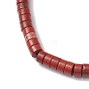 Natural Red Jasper and Pearl Beads Btacelets BJEW-JB10681-06-4