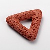 Synthetic Lava Rock Big Triangle Pendants G-O025-04G-2