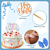 6Pcs 6 Colors Paper Cake Toppers FIND-TA0010-39-4
