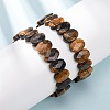 Natural & Synthetic Mixed Gemstone Faceted Beaded Stretch Bracelets for Women BJEW-K251-07-2