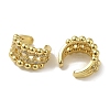 Rack Plating Brass Micro Pave Clear Cubic Zirconia Twisted Chain Ring Cuff Earrings for Women EJEW-P280-15G-2