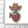 Wsetern Cowboy Theme Printed Acrylic Pendants OACR-H043-01I-3