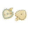 Brass Micro Pave Cubic Zirconia Pendants KK-L275-71B-G-2