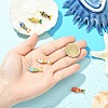 6Pcs 6 Colors Rack Plating Brass Pendants KK-CJ0005-78-4