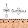 Brass Micro Pave Cubic Zirconia Pendants KK-N257-31P-3