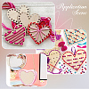 DIY Heart Wood Knitting Loom Kits DIY-CY0003-10B-5
