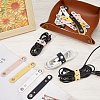 Gorgecraft 24Pcs 4 Colors Star Pattern Imitation Leather Cable Keepers AJEW-GF0008-47-4