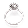 Rhodium Plated 925 Sterling Silver Micro Pave Cubic Zirconia Engagement Solitaire Ring Settings STER-T008-18P-3