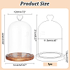 Heart Glass Dome Cover AJEW-WH0502-42-2