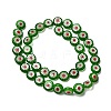 Handmade Millefiori Glass Flat Round Bead Strands LK-P011-24-2