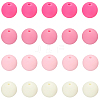 Rubberized Style Imitated Silicone Acrylic Beads MACR-PA0001-06B-01-6