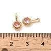 Brass Micro Pave Cubic Zirconia Charms KK-Z040-01D-3