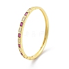 Rack Plating Brass Micro Pave Cubic Zirconia Bangles for Women BJEW-G730-01G-02-1