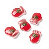 Christmas Themed Opaque Resin Cabochons CRES-P022-18-1