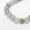 Natural Gemstone Cloudy Quartz Faceted Round Bead Strands G-O021-8mm-03A-2