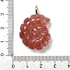 Natural Strawberry Quartz Pendants G-A287-01G-08-3
