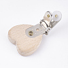 Beech Wood Baby Pacifier Holder Clips WOOD-T015-21-3