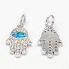 Brass Micro Pave Cubic Zirconia Charms ZIRC-G062-02P-1