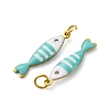 304 Stainless Steel Enamel Pendants X-STAS-E550-40G-02-2