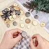 CHGCRAFT 48pcs 6 Style Alloy Shank Buttons DIY-CA0004-59-3