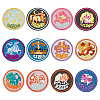 12Pcs 12 Style Constellation Theme Computerized Embroidery Iron on Cloth Patches ZODI-FG0001-01-1
