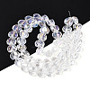 Electroplate Transparent Glass Beads Strands EGLA-B012-AB10-2
