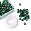 100Pcs 8mm Natural Green Tiger Eye Round Beads X1-DIY-LS0002-08-1