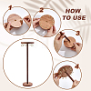 Round Wooden Necklace Organizer Display Stands NDIS-WH0010-34A-3