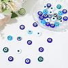 50Pcs 5 Colors Handmade Evil Eye Lampwork Beads LAMP-PA0001-30-7